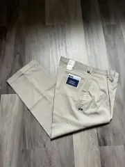 DOCKERS Mens 36 X 30 Tan Classic Fit Pleated Cuffed Dress Pants New With Tags
