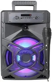 Portable Bluetooth Speaker with Microphone USB Rechargeable Wireless Speaker with Colorful LED Lights
