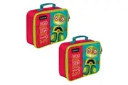 2PK Crocodile Creek Robot Lunchbox Carry Lunch Bag Storage f Kids Child Red GRN