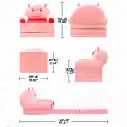 2 In 1 Foldable Children's Sofa Cushion Plush Sofa Cute Sofa Chair For