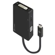 [UCVGDVHD-ADP] 3-in-1 USB-C to HDMI DVI VGA Adapter - Male to 3-Female -