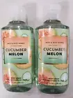 2 BATH & BODY WORKS CUCUMBER MELON BODY WASH VITAMIN B5 & ALOE 10 FL OZ EACH