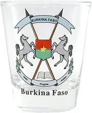 Burkina Faso Coat Of Arms Shot Glass