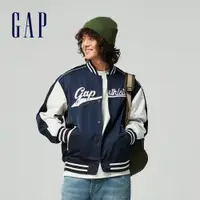 在飛比找蝦皮商城優惠-Gap 男裝 Logo印花立領棒球外套-海軍藍(877532