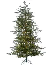 Sterling Tree Company 6.5ft High Pre-Lit Natural Cut Portland Pine With Instant Glow Power Pole Feature