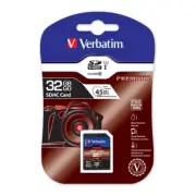 Verbatim SDHC 32GB Class 10 Upto 45MB/Sec 300x Read Speed Premium Memory Card