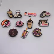 11 Piece Fast Food Dunkin’ Donuts Shoe Charms Bag Charms