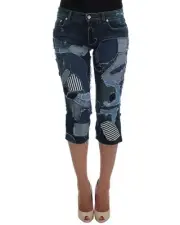 Dolce & Gabbana Dolce Gabbana Patchwork Denim Shorts Women Blue
