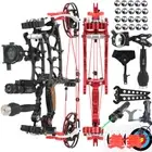 22'' Compound Bow Kit Dual-use 30-75lbs Short Axis Archery Hunting Target RHLH