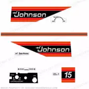 Fits Johnson 1981 15hp Outboard Decal Kit - Discontinued Decal Reproductions!