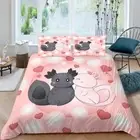 Duvet Cover Queen Size Axolotl Lovers Bedding Sets Cute Salamander Comforter