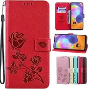 Cover Compatible with Samsung Galaxy S10e G970F,Compatible with Samsung Galaxy S10e G970F PU Leather Phone Case Wallet Card Holder Flip Stand Red