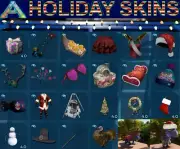 Ark Holiday Skins PVE Thanksgiving Christmas Tree Lights Turkey Fryer Chibi