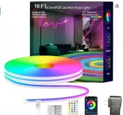 Neon Rope Lights, 10FT RGB LED Strip Lights, App Control, IR Remote, Outdoor IP6