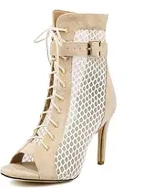 [SWDZM] Women's Ballroom Dance Booties High Heels Latin Salsa Professional Performance Party Boots,Model DS150-1