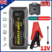 Portable 12V Car Jump Starter 1000A Peak Power Bank Pack Battery Charger Booster