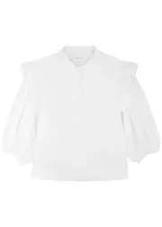 Skall Studio Ipani Ruffled Cotton Blouse - White - 38 (UK10 / S) 38 (UK10 / S)
