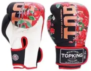 Topking Boxing Gloves MMA Leather Muay Thai training Unique Roses Handcrafts TH
