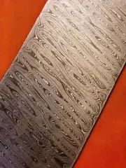 ALABAMA DAMASCUS STEEL BILLET BLANK,BLADE, KNIFE MAKING SUPPLIES - .120" Thick