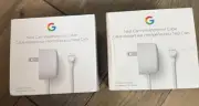 2 Google Weatherproof Cable for Nest Cam (Battery) Only -33feet / 10meters- NIB