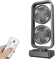 Mini Tower Fan, 3 Speed, 60° Oscillating, Quiet Operation, Ideal for Desks or Bedside Tables, Home or Office Use, USB Rechargeable Double Layer Tower Fan