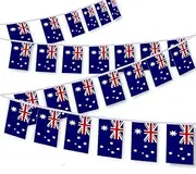 30 PCS Australia Flag, 33 FT Australian National Bunting,DecorGarden With Brass Gromment
