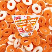 Peach Rings Candy | 2 Pound Bag | Soft and Chewy Gummy Treat