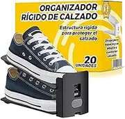 20 Pack Adjustable Shoe Organizer Black Stackable Organizer for Closet Simple Shoe Rack Narrow Shoe Rack Space Saving Foldable