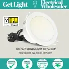 HPM DOWNLIGHT - LDLE90TRIWE - Tri-Colour - LED - 90mm Cut Out - Flex & Plug
