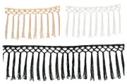 Silky Tassel Fringe Fringing Knotted Lattice Criss Cross Dress Trim,17cm,Neotrim