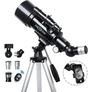 HEXEUM Telescope 70mm Aperture 500mm for Kids Adults Astronomical Refracting
