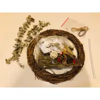 在飛比找蝦皮購物優惠-聖誕花圈 耶誕藤圈DIY材料包乾燥花永生花