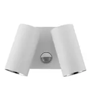 CLA Lighting Sec Surface Mounted LED Tri-CCT Double Adjustable Wall/Pillar Light (Matt White) IP65 with Sensor