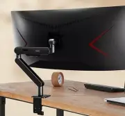 AOC AM406G Gray Desk-mount monitor arm with aluminum Alloy Structure. Mechanical