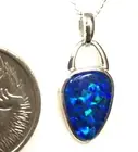Natural Boulder Doublet Opal Pendant Solid Sterling Silver For Mother's Day Gift