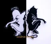 ANGEL & DEVIL WOMEN HAT PATCH US ARMY MARINES NAVY AIR FORCE USCG PIN UP GIFT
