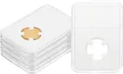 uxcell 18mm Coin Slab Display Holder, 5Pcs Clear Coin Case Storage Plastic Four-Point Box for Coin Collectors Collection Protection Organize