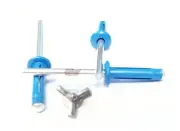Pepsi Blue Pop Rivets 3/16" Tri-Fold Small Aluminum Head Steel Mandrel .040 -...
