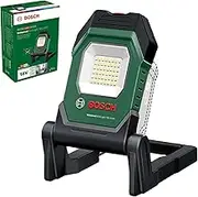 Bosch 18V Cordless Battery-Powered LED Work Light/Construction Site Lamp/Mobile Spotlight Without Battery, 3 Brightness Levels, Max. 2100 Lumens, Adjustable Head (UniversalWorkLight 18V-2100)