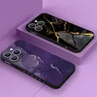 Phone Case For iPhone 16 15 14 Pro Max 13 12 Mini XR 8 7 ShockProof Marble Cover