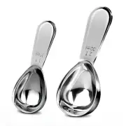 2Pcs Stainless Steel Coffee Scoop, Durable Coffee Spoon Set 1 tablespoon & 2 ...