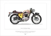 BSA A65 LIGHTNING CLUBMAN Motorbike Fine Art Print - Classic British 650cc Twin