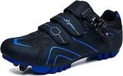 Mens MTB Cycling Shoes SPD Mountain Bike Shoes Road Bike Shoes Breathable Outdoor Cycle Shoes Compatible with SPD Cleats