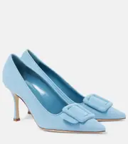 [Manolo Blahnik] Manolo Blahnik Maysale 90 suede pumps AU 10 blue