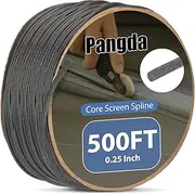 Pangda 500ft 1/4inchfoam Core Screen Spline, Durable Flexible Mesh Screen Retainer Spline for Mosquito Net Fixing Mesh Repair and Installation