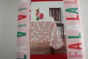 NEW FALALA Holiday Christmas Pink Tablecloth 60" x 84" by Holiday Time