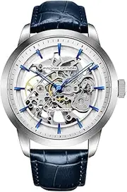 [TYBERLEY] Pagani Design Classic Fashion Men's Skeleton Automatic Mechanical Watch Leather Strap Stainless Steel Self-Winding Waterproof Business Analogue Sports Wristwatch