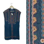 Sundance NWT NEW X-Small Blue Garden Melody Dress Embroidered Boho Womens