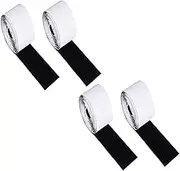 KALLORY 4Rolls Hook Loop Fastener Tape Strips for Guitar Effect Pedals Strong Adhesive Sticky Strips for Secure Mounting and Stabilization