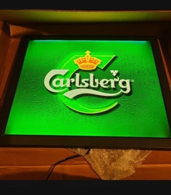 Carlsberg Beer LED Sign Man Cave Breweriana Bar Brewery